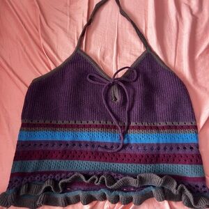 Knitted halter top